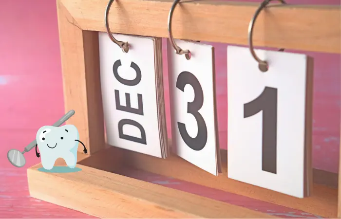 December 31 calendar reminder showing dental benefits expiring deadline for 2025 insurance coverage